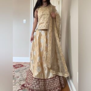 Gold Lehenga Choli